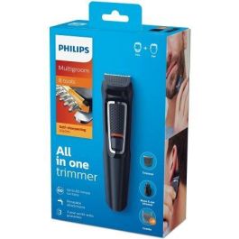Philips MG-3730/15 Cortapelos Multigroom Series 3000 8 en 1 con Cuchillas Autoafilables, Batería 60min, 11 Accesorios para Barba, Pelo, Nariz y Orejas