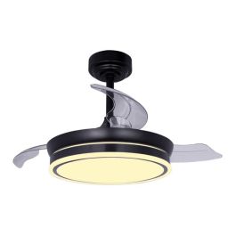 Ventilador de techo led 3cct aspas retráctiles moss mini 46 W 5520 lm negro Precio: 85.677075. SKU: B19STJ2KRQ