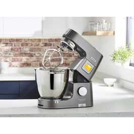 Kenwood KWL90.004SI Titanium Chef Patissier XL Batidora Amasadora, Plata, 7L, 1400W con Función de Impulso y Pantalla Táctil