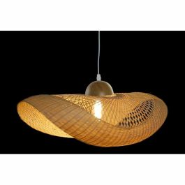 DKD Home Decor Lámpara de Techo Balines de Bambú Marrón Hecha a Mano 34 x 70 x 20 cm Tipo E27