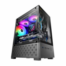 Mars Gaming MC-SE2 Caja Gaming Minitorre, Panel Cristal Templado, Doble Cámara, Ventilador FRGB 120mm, MicroATX/Mini-ITX