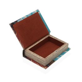 Caja Decorativa Versa London Lienzo Madera MDF Caja Decorativa Versa London Lienzo Madera MDF