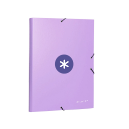 Antartik Carpeta Antartik Tres Solapas Gomas Cartón Forrado A4 Color Lavanda