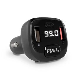 Energy Sistem Emisor FM Coche Bluetooth 455577 Inalámbrico con Micrófono Negro