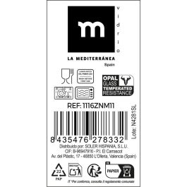 La Mediterranea Plato Postre Opal 18 cm Coup Basic (48 Unidades)