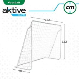 Portería de futbol de metal aktive con lona de entrenamiento 182x91x122cm Portería de futbol de metal aktive con lona de entrenamiento 182x91x122cm