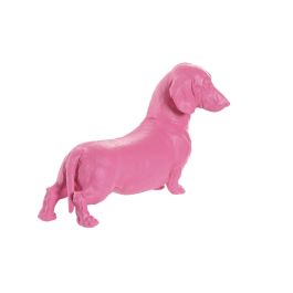 DKD Home Decor Figura Decorativa Perro Estilo Moderno de Resina Colores Rosa y Azul (Set de 2 Unidades) 16.5 x 25 x 37 cm
