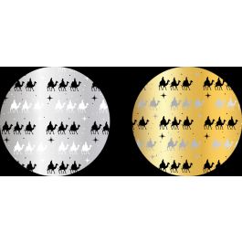 Bismark 333716 Papel de Regalo Metalizado Oro Plata Reyes Magos 70x500 cm, Diseño Brillante con Melchor, Gaspar y Baltasar Precio: 7.49999987. SKU: B17VMDHN7L