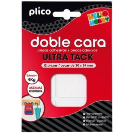 Cinta Adhesiva Doble Cara Plico Piezas Precortadas 30X34 Ultra Tack 12 unidades Precio: 88.78999965. SKU: B17SME7SMN