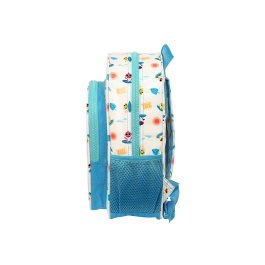 Mochila Escolar Baby Shark Surfing Azul Blanco 26 x 34 x 11 cm