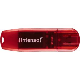 Intenso Memoria USB 2.0 Rainbow 128GB, plástico transparente, lectura 28MB/s