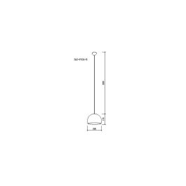 Lámpara Colgante Londyn SKD-P024-B Estilo Nórdico Vintage de Aluminio con Cable Regulable en Altura