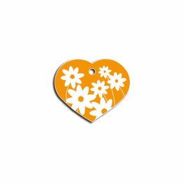 Placa identificativa para collar Imarc Heart Amarillo Naranja