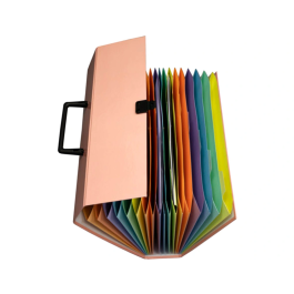 Exacompta Maletin Aquarel Clasificadora Fuelle 18 Departamentos Carton Colores Surtidos