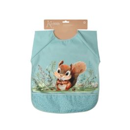 KioKids Babero Impermeable con Mangas Ardilla Verde Little Sauvages +4 meses
