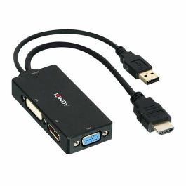 Lindy Conversor HDMI a DisplayPort, DVI y VGA - Soporta 4K 3840x2160@30Hz para HDMI y 1920x1200@60Hz para DVI/VGA Precio: 74.69000033. SKU: B1HHT894VF