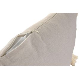 DKD Home Decor Cojín Boho Natural Blanco Algodón 45 x 45 cm (2 Unidades)