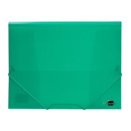 Carpeta Liderpapel Gomas Solapas 34963 Polipropileno Din A4 Verde Translucido