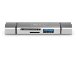 Digitus Dual Card Reader Hub USB-C USB 3.0 para tarjetas SD y Micro SD, OTG, Aluminio, 5000 Mbit/s