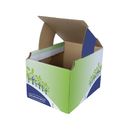 Fellowes Papelera de Sobremesa Reciclaje Cartón 100% Reciclado Tapa 16 Litros Ecológica