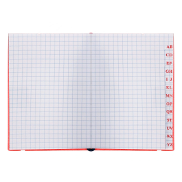 Liderpapel Libreta Similpiel A7 120 Hojas 70gr Cuadriculada Rojo
