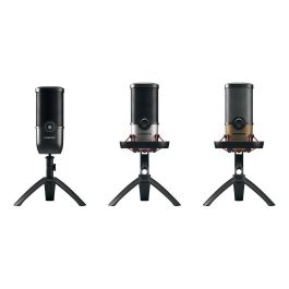 Cherry UM 9.0 PRO RGB Micrófono de Superficie para Mesa, 24 bit 192 kHz, Conexión USB, Negro y Bronce