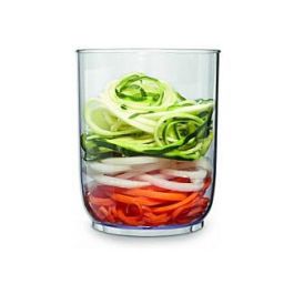 WMF KULT X Spiralschneider Cortador en Espiral 1.25L, Negro/Cromo/Transparente, Cuchilla Acero Inoxidable, 80W, 220-240V