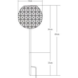 Galix Decoración de metal solar con diseño retro, iluminación LED blanca de 10 lúmenes y hasta 8 horas de autonomía Galix Decoración de metal solar con diseño retro, iluminación LED blanca de 10 lúmenes y hasta 8 horas de autonomía