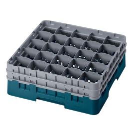 CAMBRO - 25S534-414 - Cesta de lavado 25 comp. 2 alturas - 8,7 cm Ø máx. - alt. máx. 14,9 cm - 50 x 50 x 18,4 cm - Cerceta Precio: 58.98999986. SKU: B16QCKFPRB