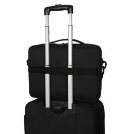 Targus Maletín Coastline EcoSmart para Portátil de 15-16", Negro, Fabricado con Plástico Reciclado del Océano y Protección SafePort