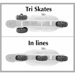 THE QUEEN OF SNOWS II Patines en línea 2 en 1, 3 ruedas, para Niña, Talla 27-30 con Freno Trasero y Ruedas PVC Ajustables THE QUEEN OF SNOWS II Patines en línea 2 en 1, 3 ruedas, para Niña, Talla 27-30 con Freno Trasero y Ruedas PVC Ajustables
