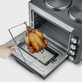 Severin TO 2074 Horno Tostador con Placas de Cocción, 30 L, Negro, Independiente, Parrilla, 2500 W