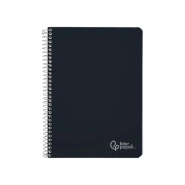 Liderpapel Cuaderno Espiral A4 Witty Tapa Dura 80 Hojas 90gr Cuadro 4mm con Margen Negro