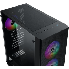 XIGMATEK Caja PC HERO II Air 3F Negra ATX/Micro ATX Media Torre SIN Fuente XIG4711409541655 Malla 3x120mm FRGB USB 3.0/2.0