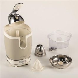 Ariete 413/03 Exprimidor Vintage Beige con Mango a Presión, Acabado Metal y Detalles Cromados