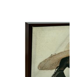 DKD Home Decor Cuadro Colonial Negro Beige Caballo Chica 123x83 cm Velvet y Ps (2 Unidades)