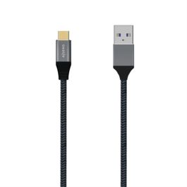 AISENS - CABLE USB 3.1 GEN2 ALUMINIO 10GBPS 3A, TIPO USB-C/M-A/M, GRIS, 1.0M