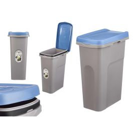Papelera Con Sujecion Bolsa 25L Azul Stefanplast 24X51CM (6 Unidades)