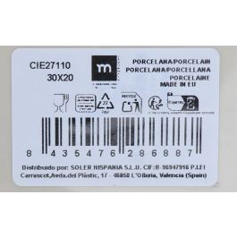 La Mediterranea Fuente Ovalada Cies 30 x 20 x 2.5 cm (4 Unidades)