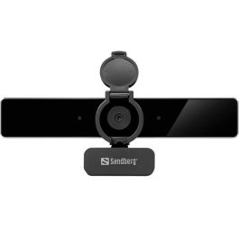 Sandberg Webcam Pro Remote 4K, USB-C/A, Enfoque Automático y Control Remoto para Videoconferencias