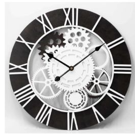 Reloj Pared Loft DKD Home Decor Negro Blanco 4 x 60 x 60 cm Precio: 37.79000005. SKU: S3037748