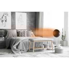 DOMO DO7349H Radiador cerámico turbo 2000W, Negro, 34 x 28 x 81 cm