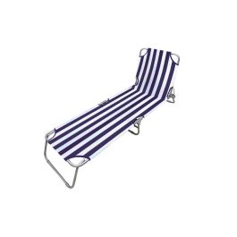 Marbueno Tumbona Plegable Acero Rayas Azules y Blancas Playa y Piscina 187X55X24 cm 10020 Precio: 38.50000022. SKU: B1J548W4BW