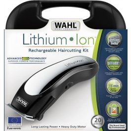 Wahl 79600-3116 Cortapelos Lithium-Ion con y sin Cable, Batería 90min, 8 Peines Guía