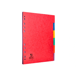 Q-connect Separador Cartulina Brillo Juego de 6 Separadores DIN A4 Multitaladro