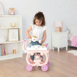 Smoby Carrito Princesas Disney XL 312502 Rosa Mixto con 17 Accesorios para Niña a partir de 3 años