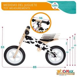 Moto correpasillos de madera vaca woomax 12" 85x37x53 cm