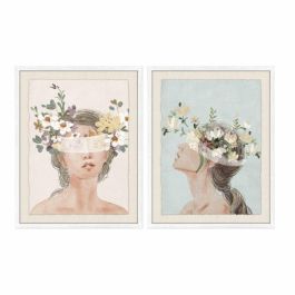 Cuadro Romantico DKD Home Decor Blanco 2.5 x 70 x 55 cm (2 Unidades) Precio: 108.94999962. SKU: B1BEDQKQ56