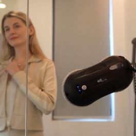 Eziclean EZI1712927820022 Robot Limpiacristales Windobot S4 Plus con Movimiento Rotatorio, Batería de Respaldo y Limpieza Húmeda