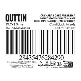 Set de 6 Cucharas para Café Antartica 1.5 mm - Inde (12 Cajas) Set de 6 Cucharas para Café Antartica 1.5 mm - Inde (12 Cajas)